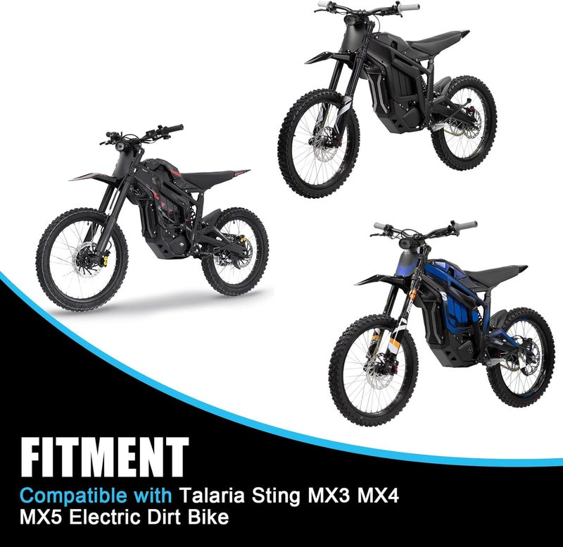 psler Front Mudguard for Talaria, Motorcycle Front Mud Guard for Talaria Sting MX3 MX4 MX5 Electric Dirt Bike (Black) - Image 5